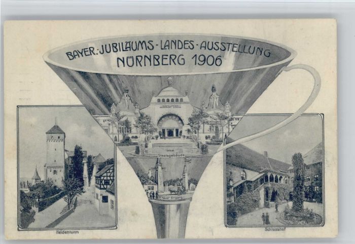 NueRNBERG  CITY ubilaeumsausstellung Heidenturm Schlosshof Staatsgebaeude Haupt