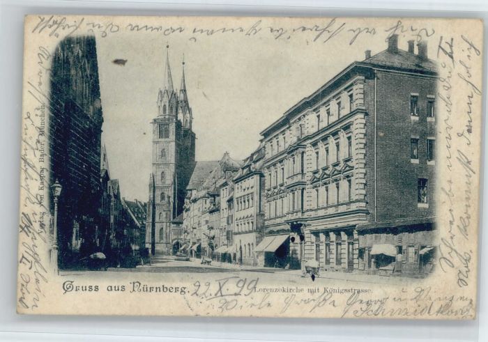 NueRNBERG  CITY orenzokirche Koenigsstrasse x