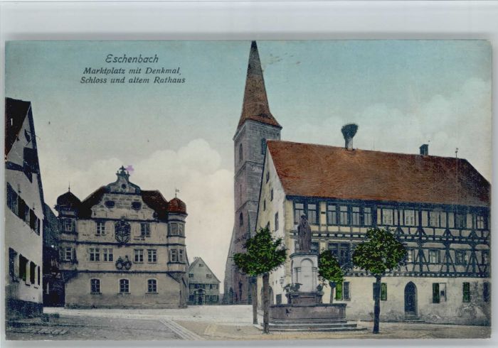Eschenbach Marktplatz Denkmal Schloss Rathaus