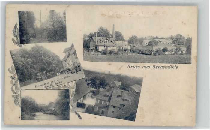 Gerasmuehle estaurant Gartenlokal H. Rührer x