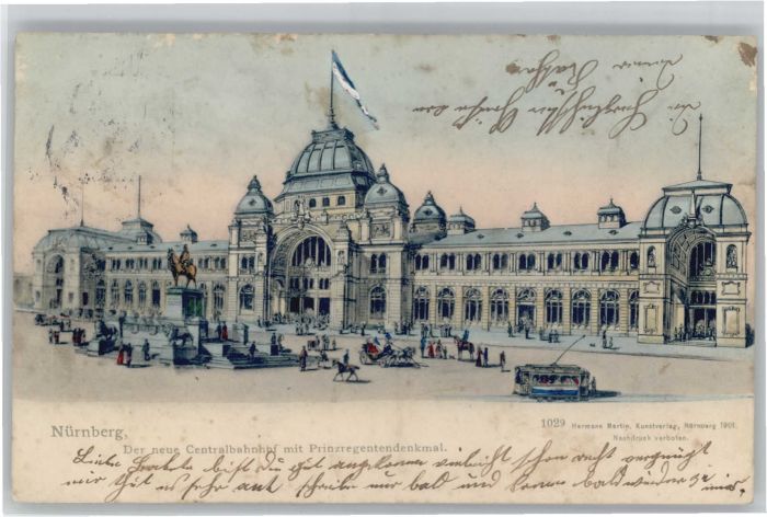 NueRNBERG  CITY rinzregentendenkmal Hauptbahnhof
