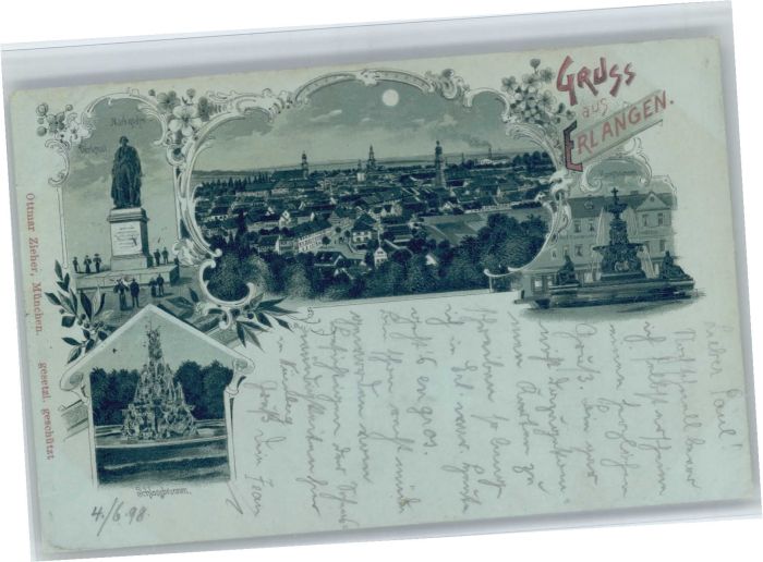 Erlangen Markgrafen Denkmal Schlossbrunnen