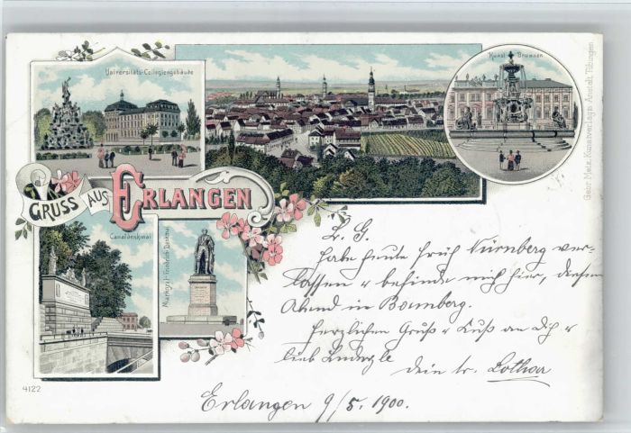 Erlangen Kunstbrunnen Kanal Denkmal Narkgraf Fri