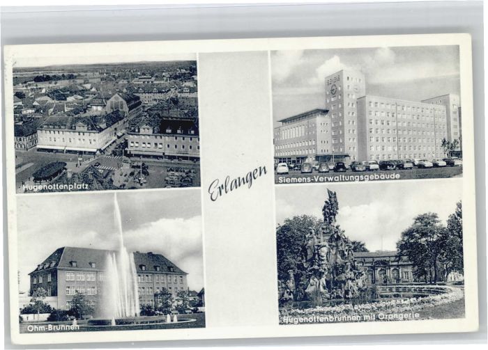 ERLANGEN Bayern Hugenottenplatz Ohm Brunnen