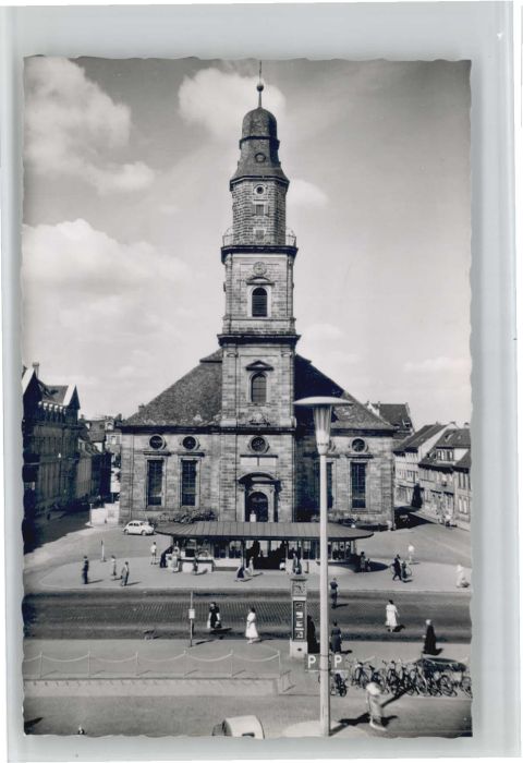 ERLANGEN Bayern Hugenottenplatz Kirche