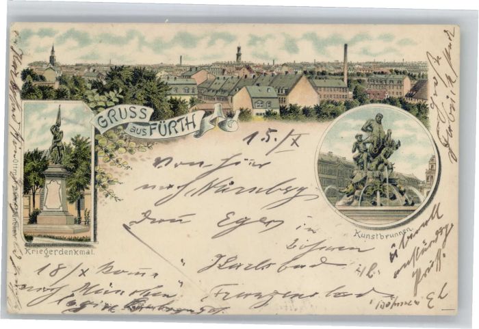 Fuerth Bayern rieger Denkmal Kunstbrunnen