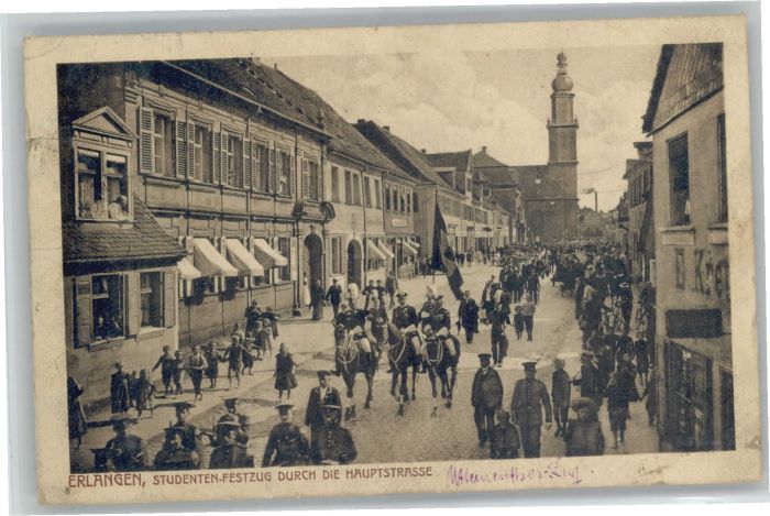 Erlangen Studenten Festzug Hauptstrasse