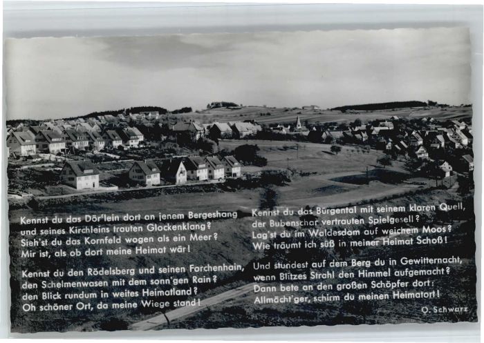 Schopfloch Freudenstadt Schopfloch Gedicht O. Schwarz