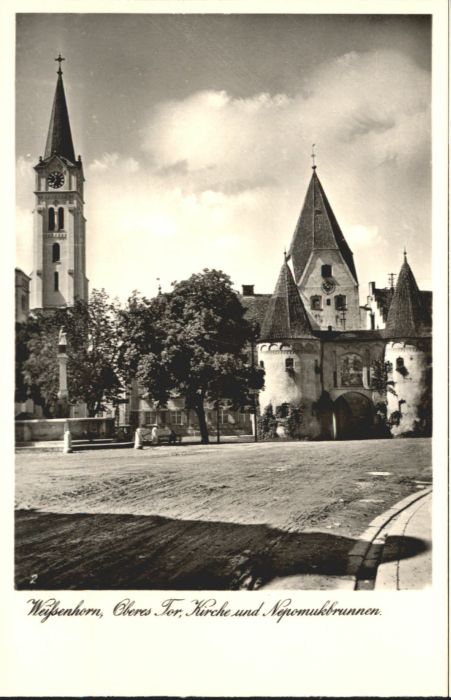 Weissenhorn Kirche Nepomukbrunnen