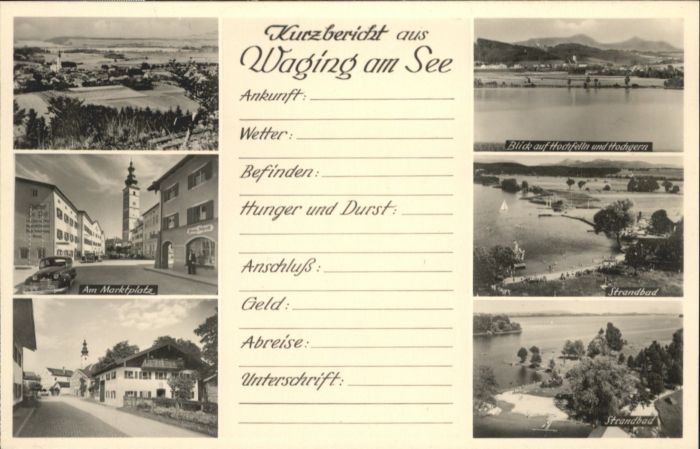 Waging See Marktplatz Hochfelln Hochgern Strandbad