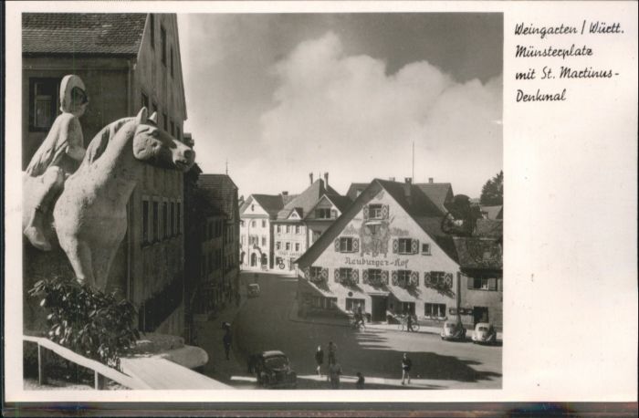 Weingarten Wuerttemberg Weingarten Münsterplatz St Martinusdenk