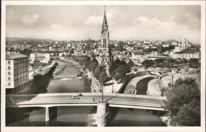 Pforzheim Auerbrücke Stadtkirche