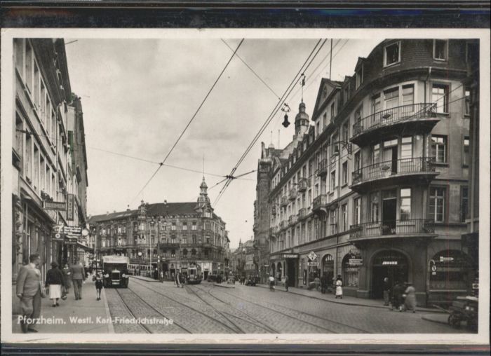Pforzheim Karl Friedrichstrasse Strassenbahn