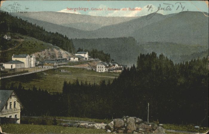 Gruental Boehmen ergebirge Bahnhof x