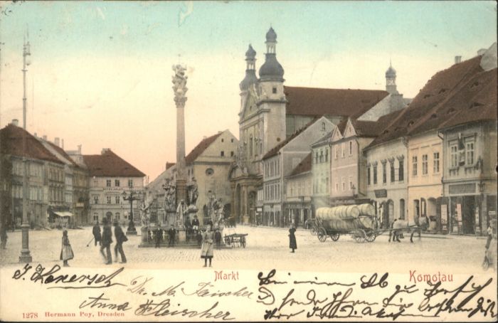 Komotau Markt Denkmal