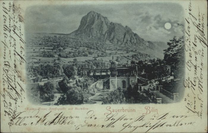 Bilin Bilina Tschechien Sauerbrunn Mondscheinkarte
