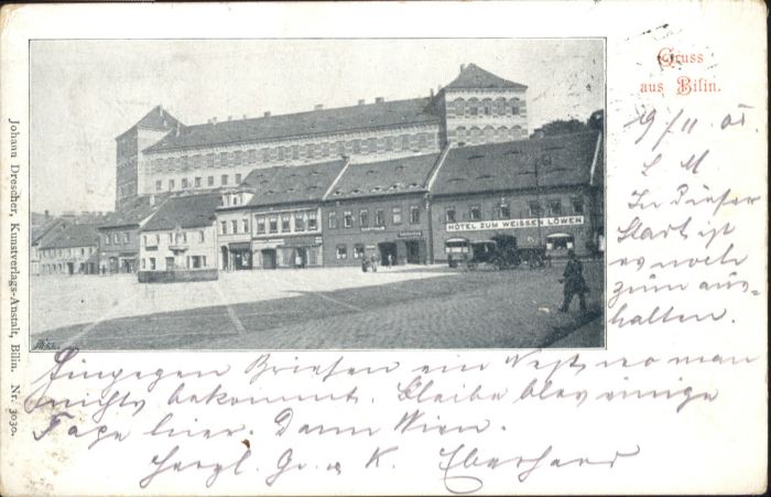Bilin Bilina Tschechien Hotel zum weissen Löwen