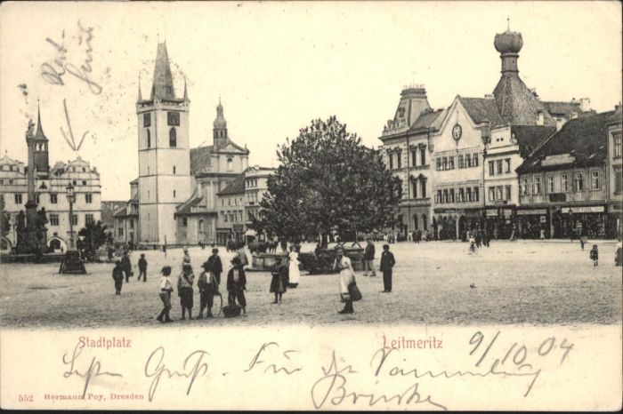 Leitmeritz Litomerice Nordboehmen Leitmeritz Stadtplatz