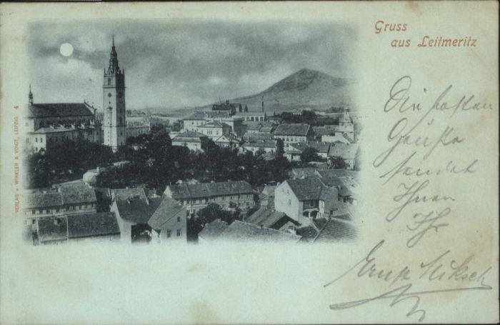 Leitmeritz Litomerice Nordboehmen Leitmeritz Mondscheinkarte