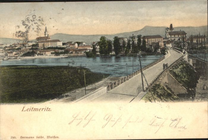 Leitmeritz Litomerice Nordboehmen Leitmeritz Brücke