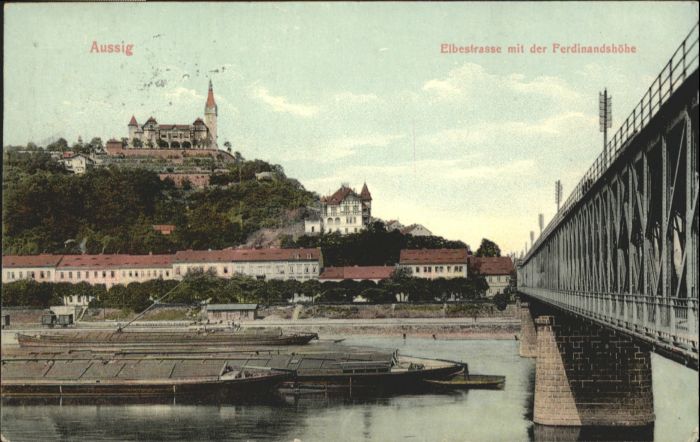 Aussig Tschechien Aussig Elbe Ferdinandshöhe Schiff