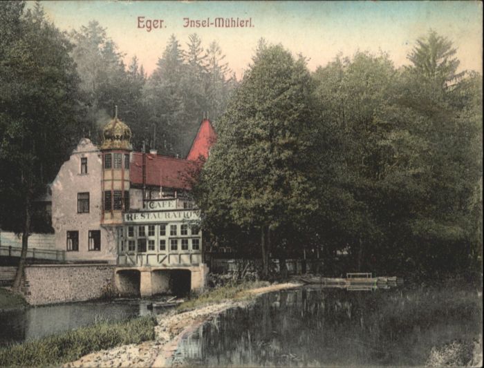 Eger Cheb Tschechien Eger Insel Mühlerl Cafe Restaurant