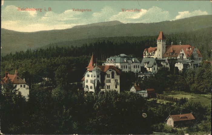 Reichenberg Liberec Boehmen Volksgarten Wirtschaft
