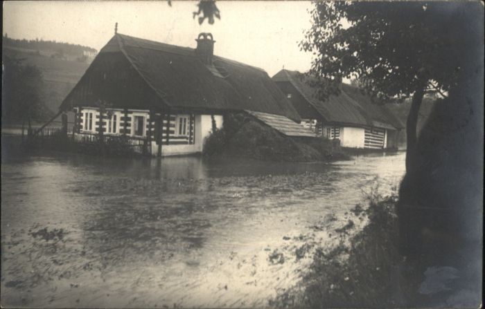 Reichenberg Liberec Boehmen [Stempelabschlag] Hochwasser
