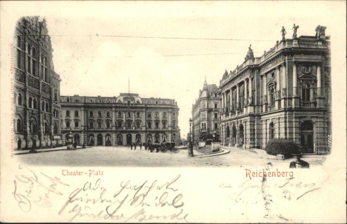 Reichenberg Liberec Boehmen Theater Platz