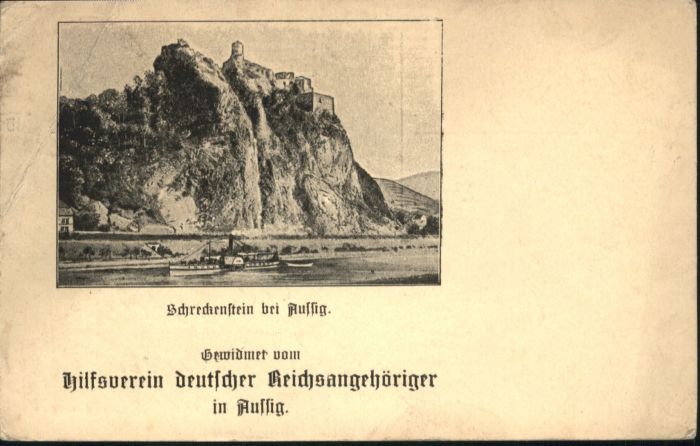 Schreckenstein Burg Strekov Schreckenstein bei Aussig Dampfer