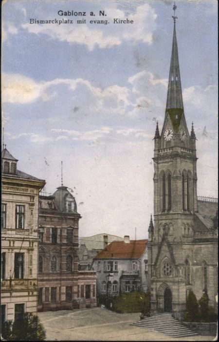 Gablonz Neisse Tschechien Bismarckplatz Kirche
