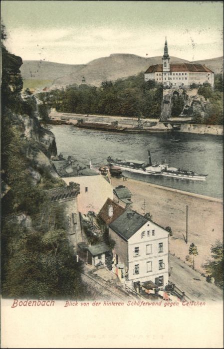 Bodenbach-Tetschen Boehmen Bodenbach hinteren Schäferwand Schiff