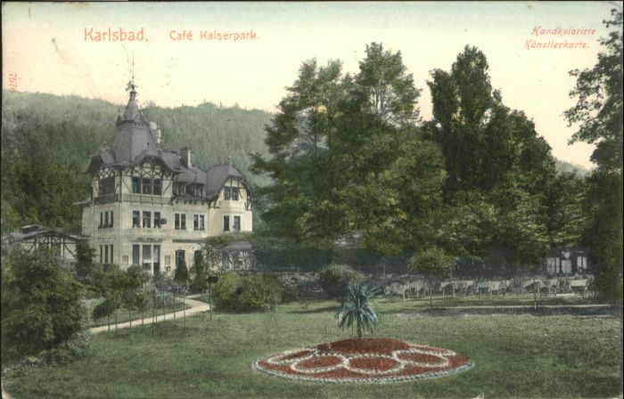 Karlsbad Eger Cafe Kaiserpark