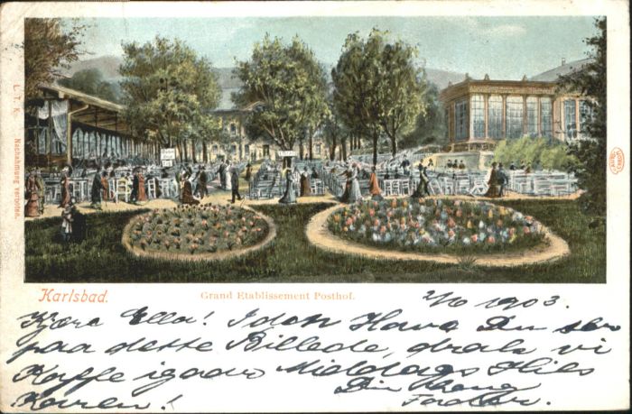 Karlsbad Eger Grand Etablissement Posthof