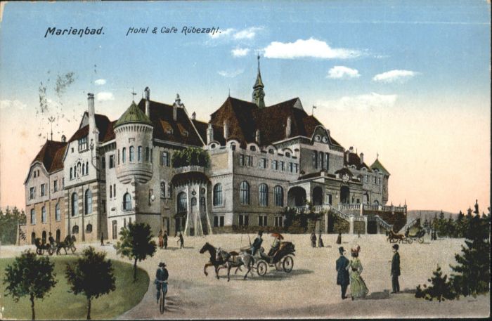 Marienbad Tschechien Boehmen Marienbad Hotel Cafe Rübezahl Kutsche