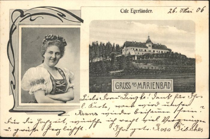 Marienbad Tschechien Boehmen Marienbad Cafe Egerländer