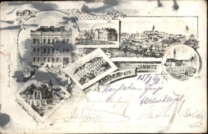 Jamnitz Bahnhof Kirche Ringplatz