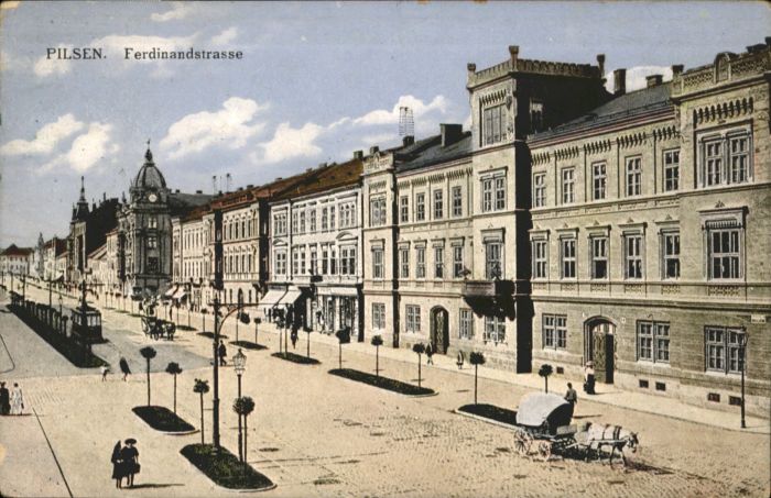 Pilsen Plzen Czechia Pilsen Ferdinandstrasse Kutsche