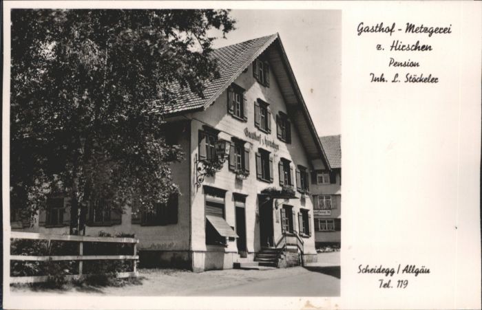 Scheidegg Allgaeu Gasthof Metzgerei Hirschen