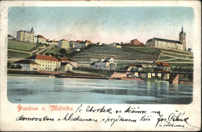 Melnik Tschechien Melnik Brücke Schiff