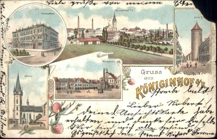 Koeniginhof ymnasium Kirche Ringplatz