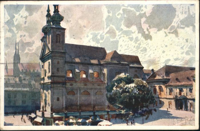 Bruenn Brno Brünn Dominikanerplatz Künstler J Setel