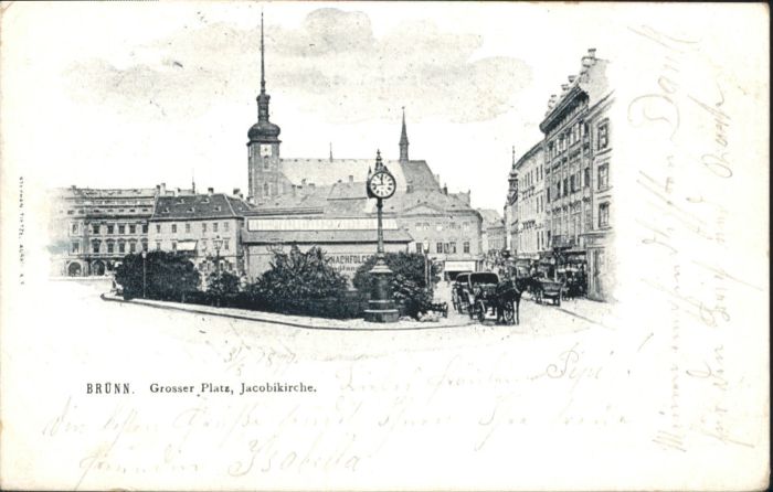 Bruenn Brno Brünn Grosser Platz Jacobs Kirche  Kuts