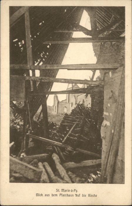 Sainte-Marie-a-Py Pfarrhaus Kirche Zerstörung