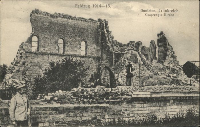 Dontrien Kirche Zerstörung