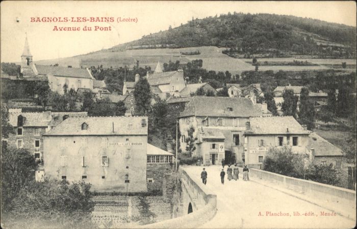 Bagnols-les-Bains Avenue Pont Hotel Cafe Buisson