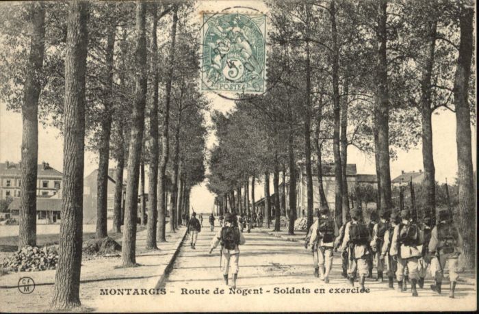 Montargis Loiret Montargis Route Nogent Soldats Exercise