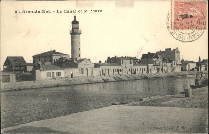 Le Grau-du-Roi Gard Le Grau-du-Roi Canal Phare Leuchtturm