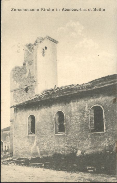 Aboncourt-sur-Seille Zerschossene Kirche