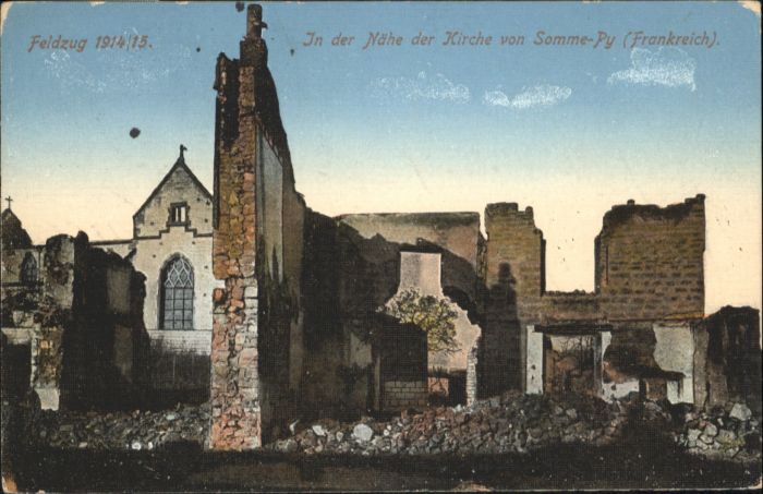 Sommepy-Tahure Kirche Zerstörung